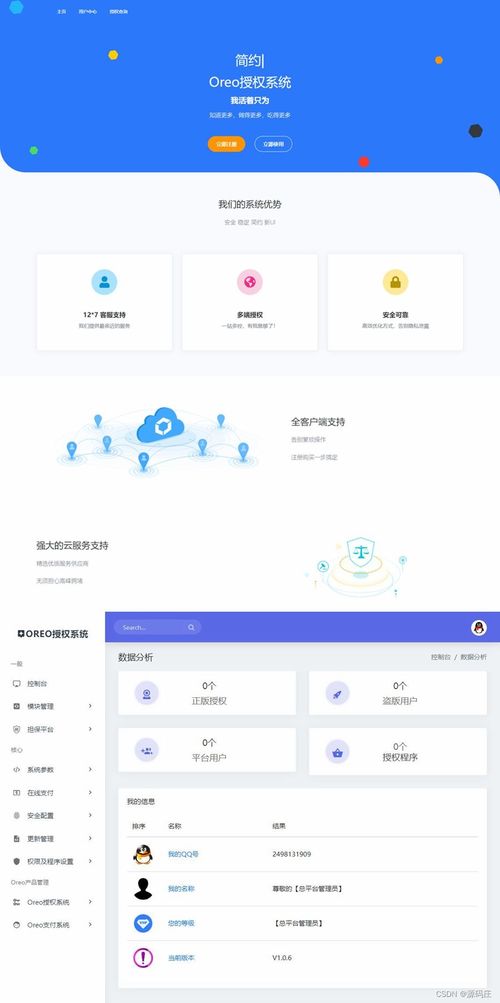 oreo域名授权验证系统v1.0.6公益开源版本网站源码