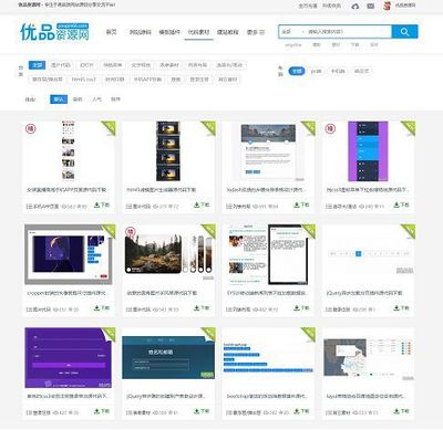 网站源码模板系统下载资源平台(优品资源网)